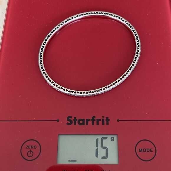 Pandora ALE 925 Oval Bangle Bracelet Twinkling Forever, Clear Cubic Zirconia - Picture 10 of 10